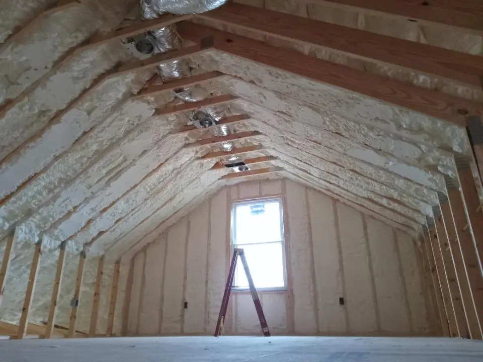 Spray foam roofing application for Crawl Space Insulation project in Ballwin